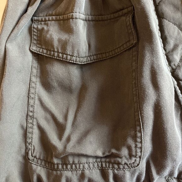 GH Bass Co Utility Military Jacket Women’s L Army Green Full Zip Snap Chore READ - Picture 8 of 16